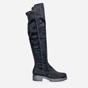Marco Ricci Donatella Suede Over-The-Knee Side Zip Boots